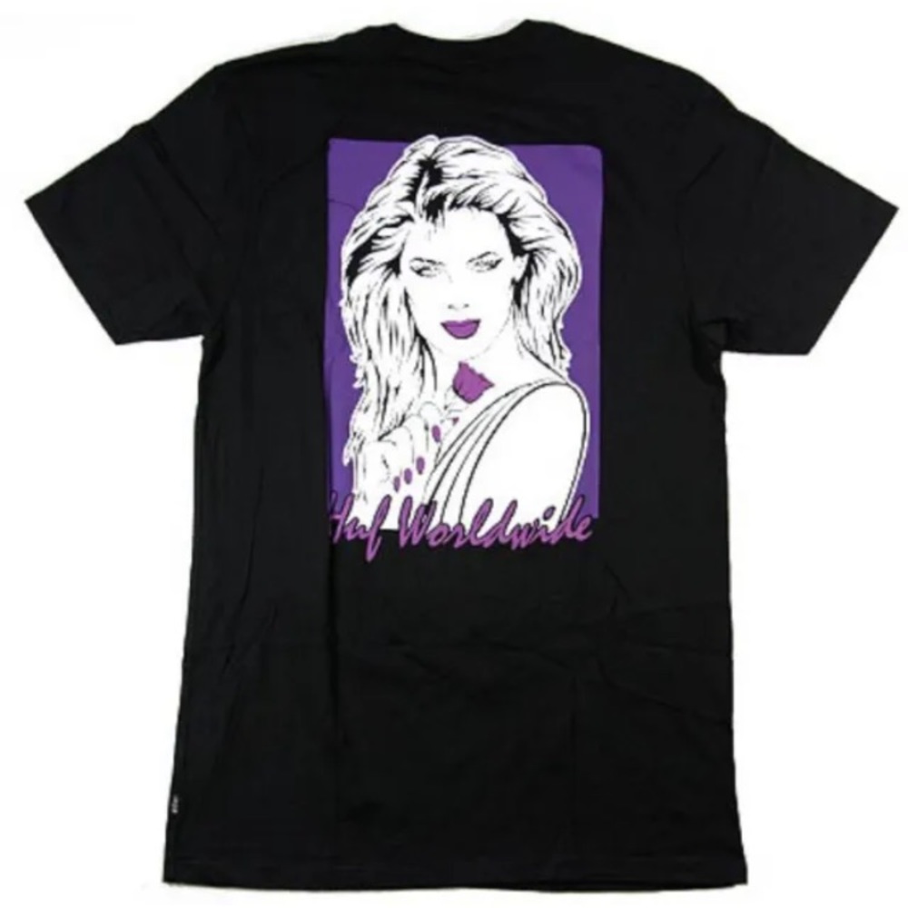 New Huf Worldwide Salon Skateboard T Shirt Mens small or medium